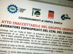 Unipol Banca, “lavoratori espropriati del ccnl del credito”