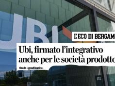 Ubi, First Cisl su L’Eco di Bergamo, contratto a società prodotto ora good bank