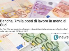 Banche, il grande gelo nel sud, in 8 anni persi 7000 posti di lavoro