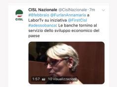 AdessoBanca! il tweet della Cisl