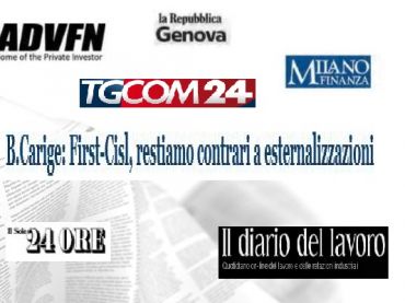 Carige, grande spazio dalla stampa al no di First Cisl sulle esternalizzazioni
