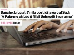 Palermo come il Sud, diminuisce l’offerta bancaria, i dati di First Cisl