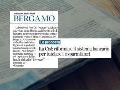 AdessoBanca! Corsera Bergamo, Cisl e First Cisl propongono, la politica aspetta