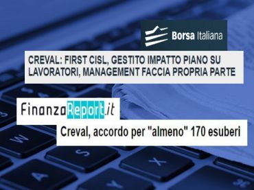 First Cisl, gestito impatto sui lavoratori del piano di ristrutturazione Creval
