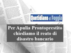 Quotidiano di Foggia, First Cisl con i 37 lavoratori di Apulia Prontoprestito