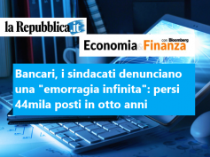 La Repubblica, studio First Cisl banche, Romani, rilancio occupazione priorità