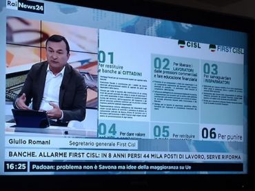 Giulio Romani in studio a RaiNews24, urge una riforma del sistema bancario