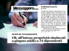 Messaggero Veneto, Hipo Bank, First Cisl, sull’accordo l’ok dei lavoratori