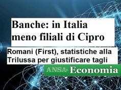 Studio First Cisl banche in Eurolandia, Romani, in Italia peggio che a Cipro