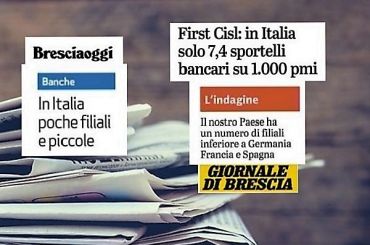 Studio First Cisl, per i quotidiani bresciani in Italia poche e piccole filiali