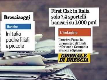 Studio First Cisl, per i quotidiani bresciani in Italia poche e piccole filiali