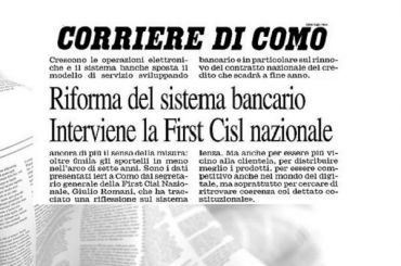 Corriere di Como, Romani, nuovo contratto occasione per rivedere sistema banche
