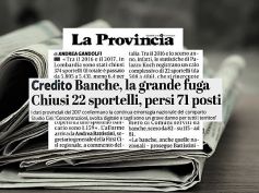 La Provincia, nei territori credito in fuga e posti di lavoro diminuiti