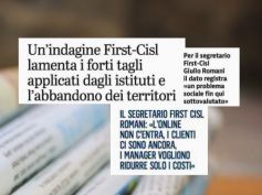 Studio First Cisl, giornali regionali, da Nord a Sud crescono le filiali chiuse