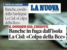 La Nuova Sardegna, studio First Cisl, banche indietro tutta e filiali in fuga