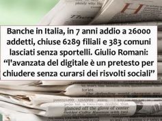 Studio First Cisl su banche in Italia, grande risalto della stampa nazionale