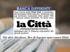 Studio First Cisl banche, Bcc di Aquara non chiude anzi apre nuove filiali