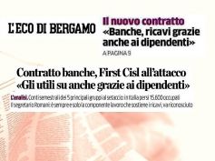 L’Eco di Bergamo, Romani, utili banche frutto lavoro e sacrifici dipendenti