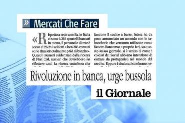 Il Giornale, studio First Cisl, il nuovo avanza ma la consulenza deve restare