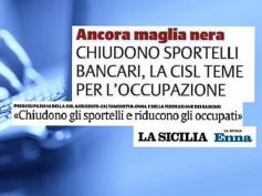 La Sicilia, studio First Cisl banche, senza sportelli disagi e fine del lavoro