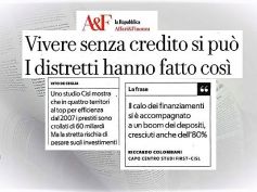 Affari e Finanza, studio First Cisl, viaggio nei distretti senza credito