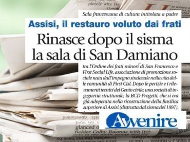 Assisi, con First Social Life rinasce la sala del Cantico delle creature