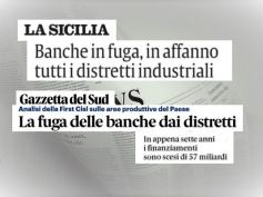 Studio First Cisl sul credito, distretti industriali, 7 anni con il segno meno