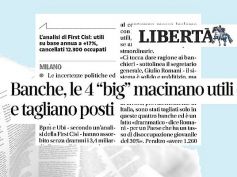 Studio First Cisl big banche, crescono utili cala costo lavoro, tagli iniqui