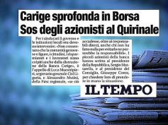 Il Tempo, Banca Carige, First Cisl, evitare nuovo disastro ligure