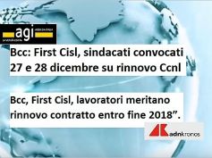 Rinnovo Ccnl Bcc, First Cisl, lavoratori meritano contratto entro fine anno