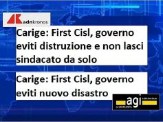 Carige, First Cisl, governo eviti nuovo disastro e non lasci sindacato da solo