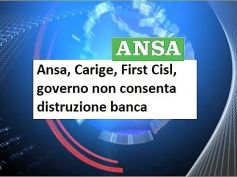 Ansa, Carige, First Cisl, governo non consenta distruzione banca