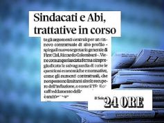 Il Sole 24 Ore, rinnovo contratto dei bancari, trattative in corso