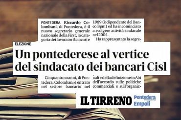 Il Tirreno, First Cisl, Riccardo Colombani è il nuovo segretario