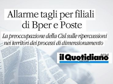 Bper rivede rete filiali calabre, First Cisl, non si privi il Sud di servizi