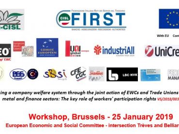 Welfare contrattato, se ne discute a Bruxelles, workshop promosso da First Cisl