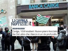 Carige, Colombani, speravamo in rilancio invece è de profundis