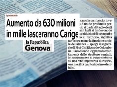 Colombani, scelte del piano Carige fanno venire meno ruolo sociale della banca