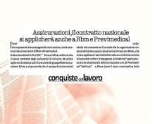 Contratto assicurativi, First Cisl, nuovo accordo esteso a Rbm e Previmedical