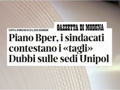 Piano Bper, Colombani, da una banca in salute ci saremmo aspettati più audacia