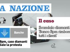 La Nazione, Bpm, caso diamanti, sale la protesta