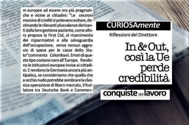 Conquiste del Lavoro su sentenza Tercas, Colombani, disastro banche evitabile