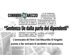 Corriere di Arezzo, sentenza Ue su Tercas entrerà nel processo ex Banca Etruria