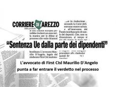 Corriere di Arezzo, sentenza Ue su Tercas entrerà nel processo ex Banca Etruria