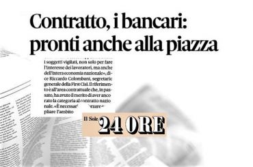 Il Sole 24 Ore, Ccnl banche, Colombani, contratto a tutti i soggetti vigilati
