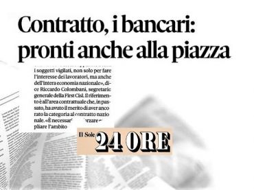 Il Sole 24 Ore, Ccnl banche, Colombani, contratto a tutti i soggetti vigilati