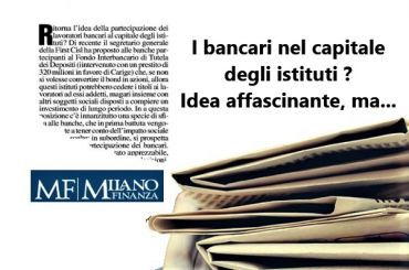 MF, proposta di First Cisl per salvare e rilanciare Carige è idea affascinante
