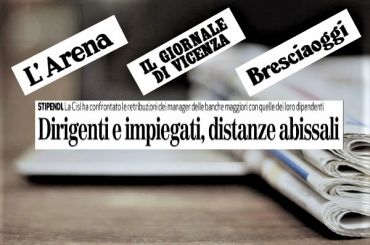 First Cisl, nelle banche grande il divario tra stipendi dipendenti e manager