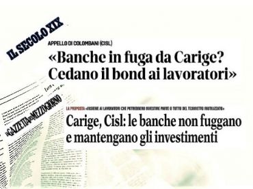 Carige, Colombani banche rimangano investite, se fuga cedano bond a lavoratori