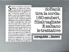 In doBank, scontro aperto tra sindacati e azienda, su futuro visioni divergenti